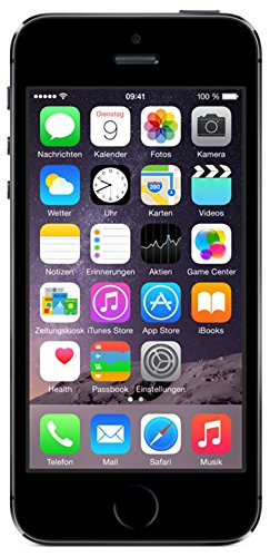 Apple iPhone 5S Smartphone 16GB (10,2 cm (4 Zoll) IPS Retina-Touchscreen, 8 Megapixel Kamera, iOS 7) Spacegrau