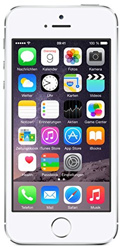 Apple iPhone 5S Smartphone 16GB (10,2 cm (4 Zoll) IPS Retina-Touchscreen, 8 Megapixel Kamera, iOS 7) Silber