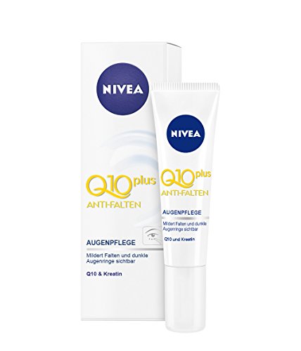 NIVEA 4er Pack Anti-Falten Augenpflege, 4 x 15 ml Tube, Q10 plus