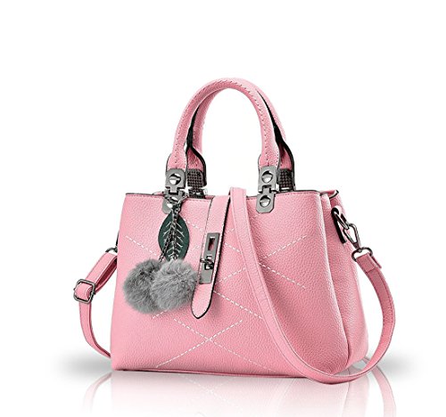 Nicole&Doris 2017 neue Welle Paket Kuriertasche Damen weiblichen Beutel Handtaschen für Frauen Handtasche(Pink)