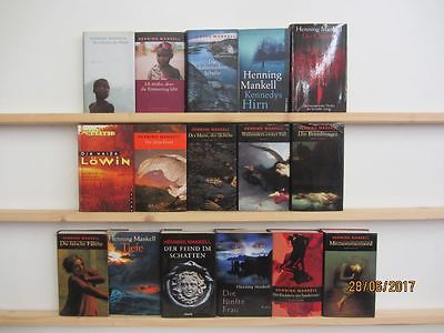 Henning Mankell 16 Bücher Romane  Krimi Thriller Psychothriller 