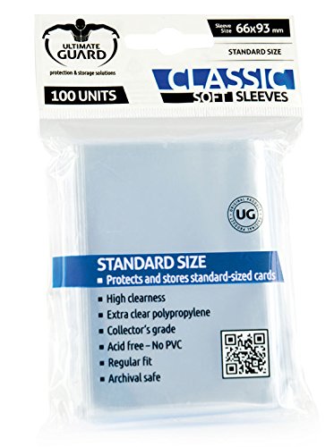 Ultimate Guard UGD010001 - Classic Soft Hüllen, Standardgröße, 100 Stück, transparent