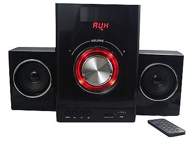 Multimedia Design 2+1 Sound System Kompaktanlage Stereoanlage HiFi Musikanlage