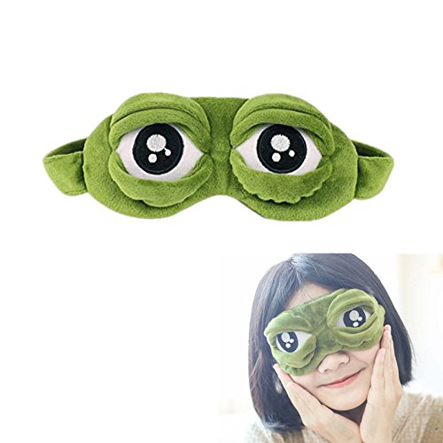 Schlafmaske Augenbinde Augenklappe Kreative Cartoon Frosch Augenmaske Augenabdeckung Flaum Cute Augenmaske