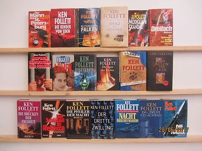 Ken Follett 19 Bücher Romane Krimi Thriller historische Romane 
