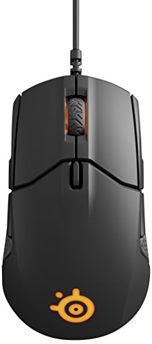 SteelSeries Sensei 310, optische Gaming-Maus, beidhändig, RGB-Beleuchtung, 8 Tasten, seitliche Gummigriffe, (PC / Mac) – Schwarz