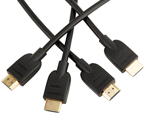 AmazonBasics Hochgeschwindigkeits-HDMI-Kabel 2.0, Ethernet, 3D, 4K-Videowiedergabe und ARC, 0,9 m, 3er-Pack
