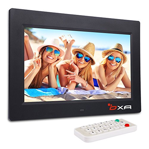 OXA 7-Zoll 4G HD Digitaler Bilderrahmen mit Eingebautem Speicherung MP3- und Video-Wiedergabe (Schwarz)