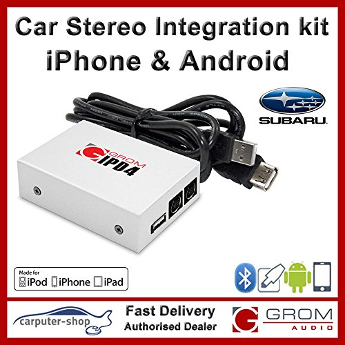GROM Audio IPD4 Android iPod iPhone Auto-Stereoanlage Integration Kit für Subaru Impreza LEGACY OUTBACK FORESTER TRIBECA