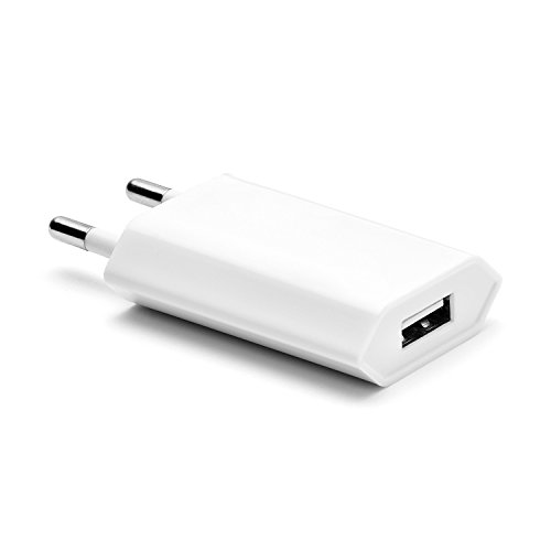 Original iProtect® USB Netzteil Slim Charger für alle Kabel mit USB Anschluss in weiß