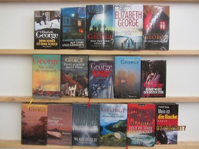Elizabeth George  16 Bücher Romane Krimi Thriller Psychthriller Kriminalromane