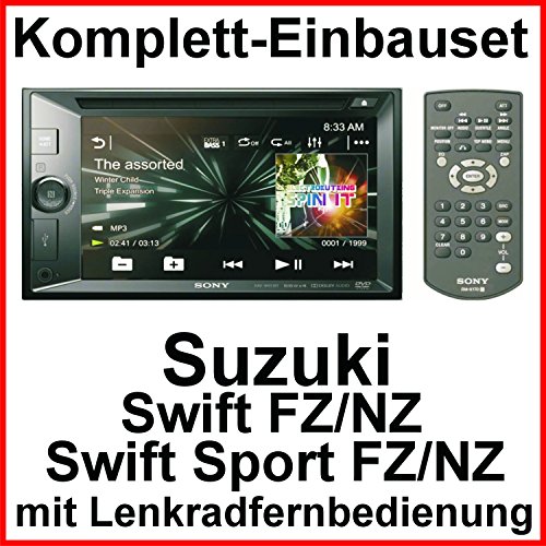 Komplett-Set Suzuki Swift Sport FZ NZ Sony XAV-W651BT Bluetooth USB CD DVD MP3 Autoradio 2-DIN Moniceiver Touchscreen Freisprecheinrichtung