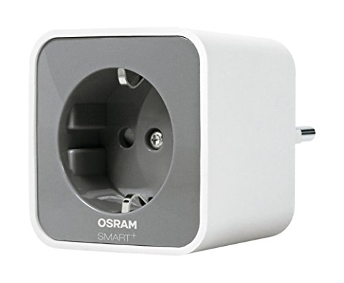 Osram Smart Plus Schaltbare Steckdose (Schnittstelle, 8,4 x 6 x 6 cm, Kompatibel mit Alexa) grau