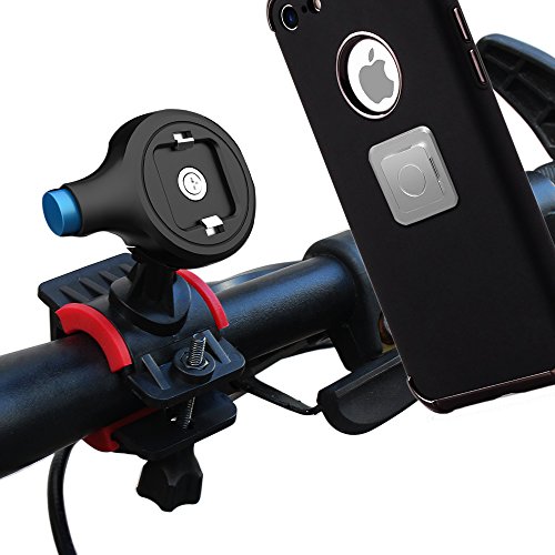 Anti-Rutsch Bicycle Mount Phone Holder 360 Degrees Rotatable, Matone [Ein / Aus-Taste in 1] Magnet Fahrrad Handyhalterung Halter für iPhone 7 Plus / 7 / 6s Plus / 6 & Samsung Galaxy S8 /S7 Edge / S6 Edge Note 3 / Note 4 und GPS-Geräte