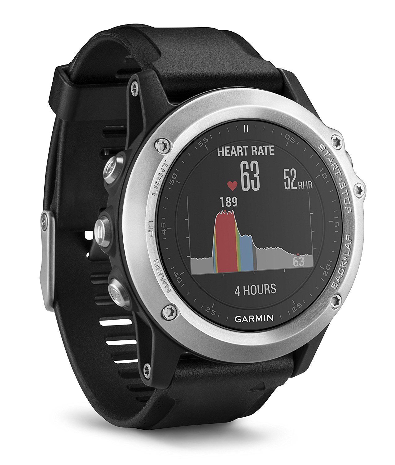 Garmin fenix 3 HR GPS-Multisport-Smartwatch, neu, schwarz, Mineralglas