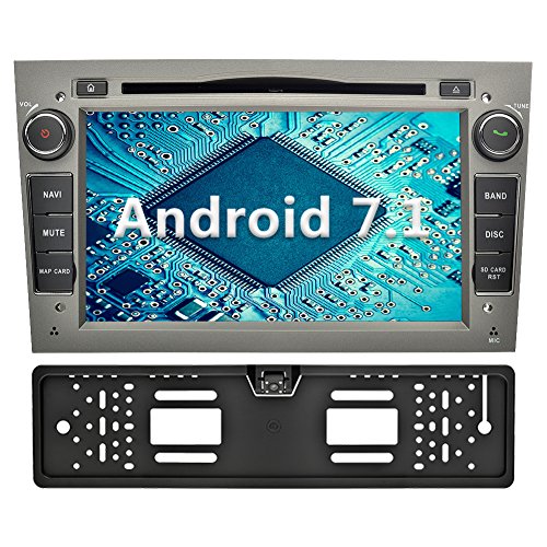 YINUO 7 Zoll 2 Din Autoradio Android 7.1.1 Nougat 2GB RAM Quad Core Moniceiver DVD GPS Navigation 1080P OEM Stecker Canbus für OPEL Vauxhall Astra (2004-2009) / Antara (2006-2011) / Vectra (2005-2008) / Corsa (2006-2010) / Zafira (2006-2010) / Meriva (200