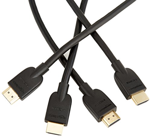 AmazonBasics Hochgeschwindigkeits-HDMI-Kabel 2.0, Ethernet, 3D, 4K-Videowiedergabe und ARC, 3 m, 2er-Pack