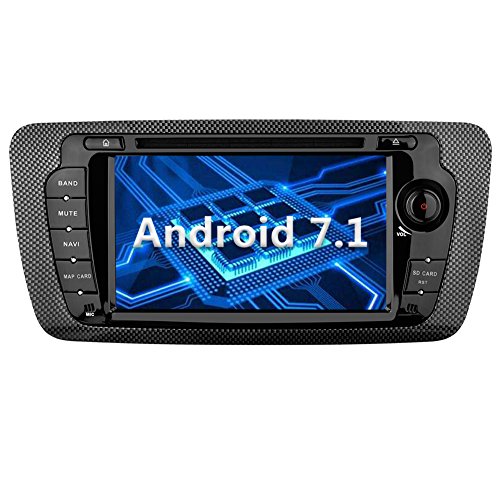 YINUO 7 Zoll 2 Din Android 7.1.1 Nougat 2GB RAM Quad Core Autoradio Moniceiver DVD GPS Navigation 1080P OEM Stecker Canbus 7 Farbe Tastenbeleuchtung für SEAT IBIZA 2009-2013 Unterstützt DAB+ Bluetooth OBD2 Wlan (Autoradio)