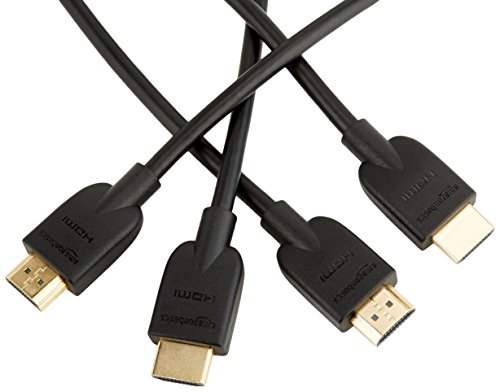AmazonBasics Hochgeschwindigkeits-HDMI-Kabel 2.0, Ethernet, 3D, 4K-Videowiedergabe und ARC, 0,9 m, 2er-Pack