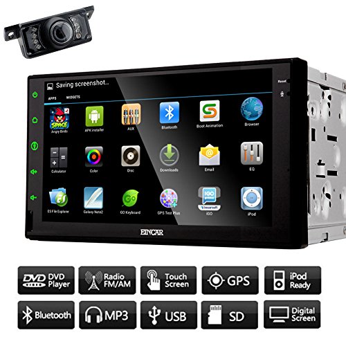EinCar Android 5.1 OS GPS Navigation kapazitiver Touch Screen Auto Stereo In Dash Head Unit Auto NO-DVD-Player-Radio-Empf?nger Video Audio USB 2 Din Autoradio FM AM PC System-SD-Bluetooth 7 