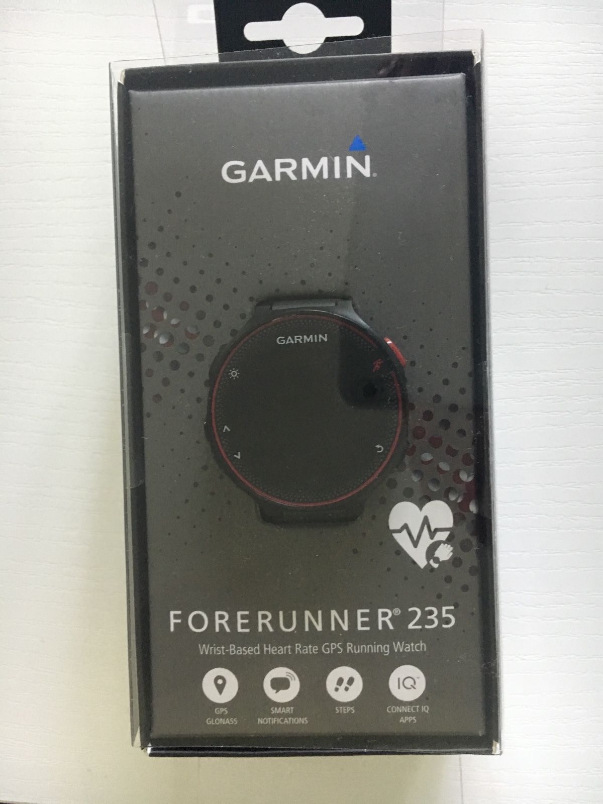 Garmin Forerunner 235, GPS Running Watch, Schwarz/Rot, keine Gebrauchesspuren