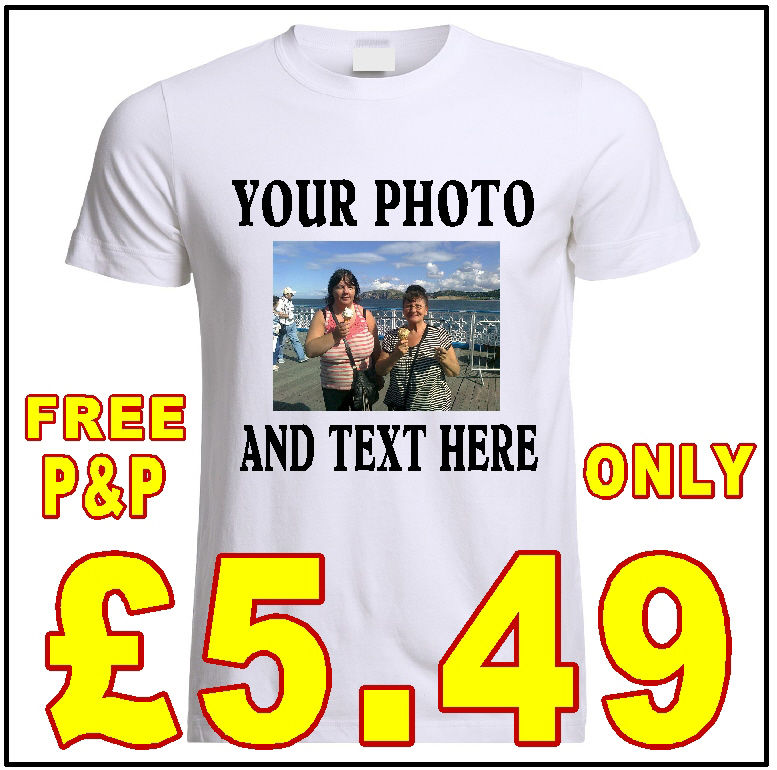 Your Image text Photo Here - Custom T Shirt Printing Personalised Stag Hen Party