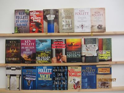 Ken Follett 20 Bücher Romane Krimi Thriller Politthriller historische Romane