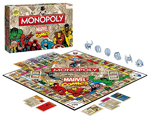 Winning Moves WIN44338 - Monopoly: Marvel Comic Retro Spiel - Deutsch