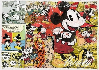 Puzzle Pappe Trefl 1000 Teile Disney - Micky Maus, Retro, Nostalgie  - NEU 10309