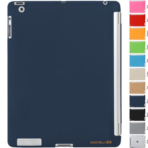 HyperShield HS1 Back Cover für Apple iPad 2/3/4 Rückseite (HS1-NAVY / BLAU) (TPU / Thermoplastic) Schutzhülle für Rückseite des Apple iPad 2, iPad 3, iPad 4. Case Hülle für iPad2 iPad3 iPad4 Rückseite. Kompatibel mit SmartCover.