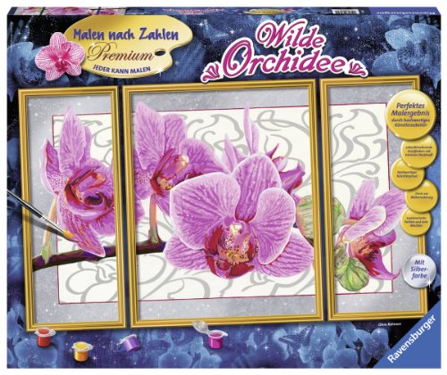 Ravensburger 28969 - Wilde Orchidee - Malen nach Zahlen Premium, 80 x 50 cm