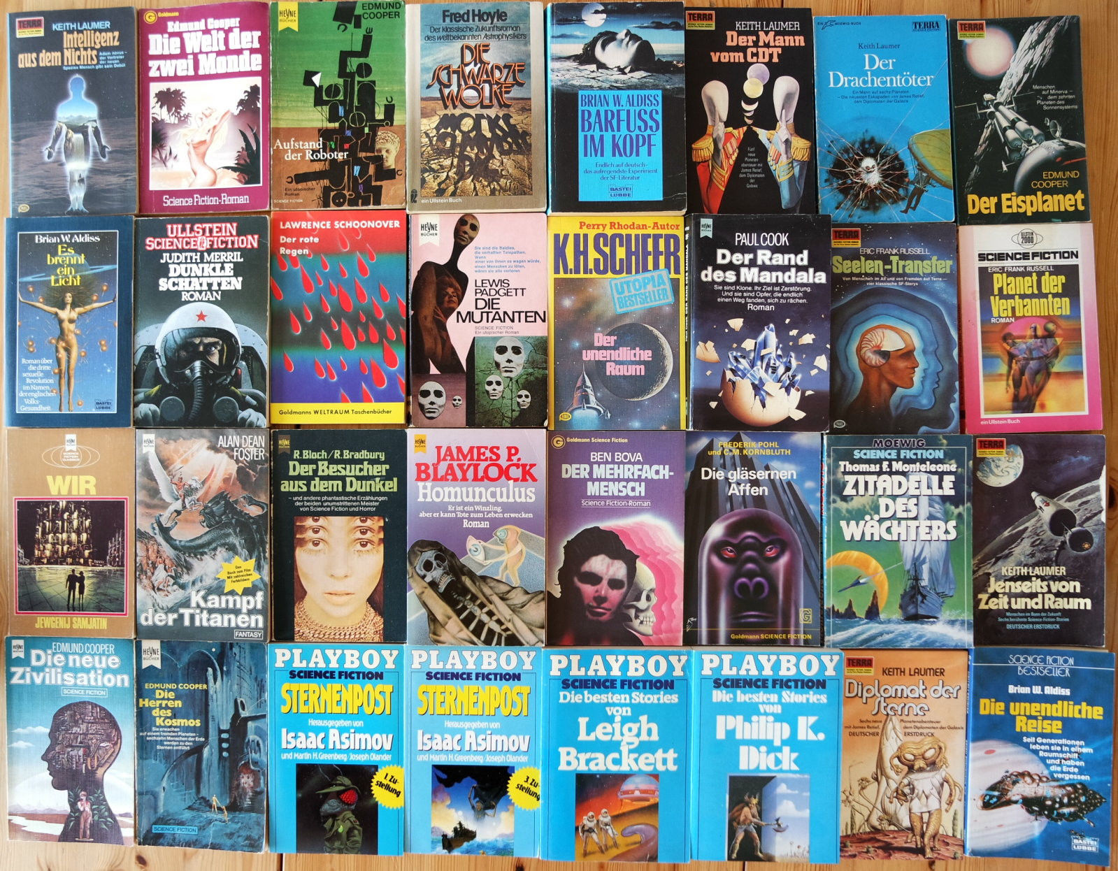 32x Science Fiction Romane Sammlung Buchpaket 12 Aldiss Cooper Playboy