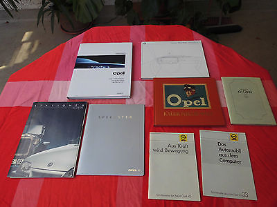 Sammlung von Büchern/Heften zum Thema OPEL