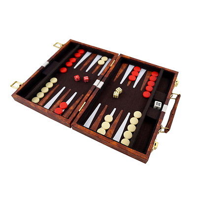 Backgammon mit Kunstleder Koffer 36 x 27,5 cm P-170
