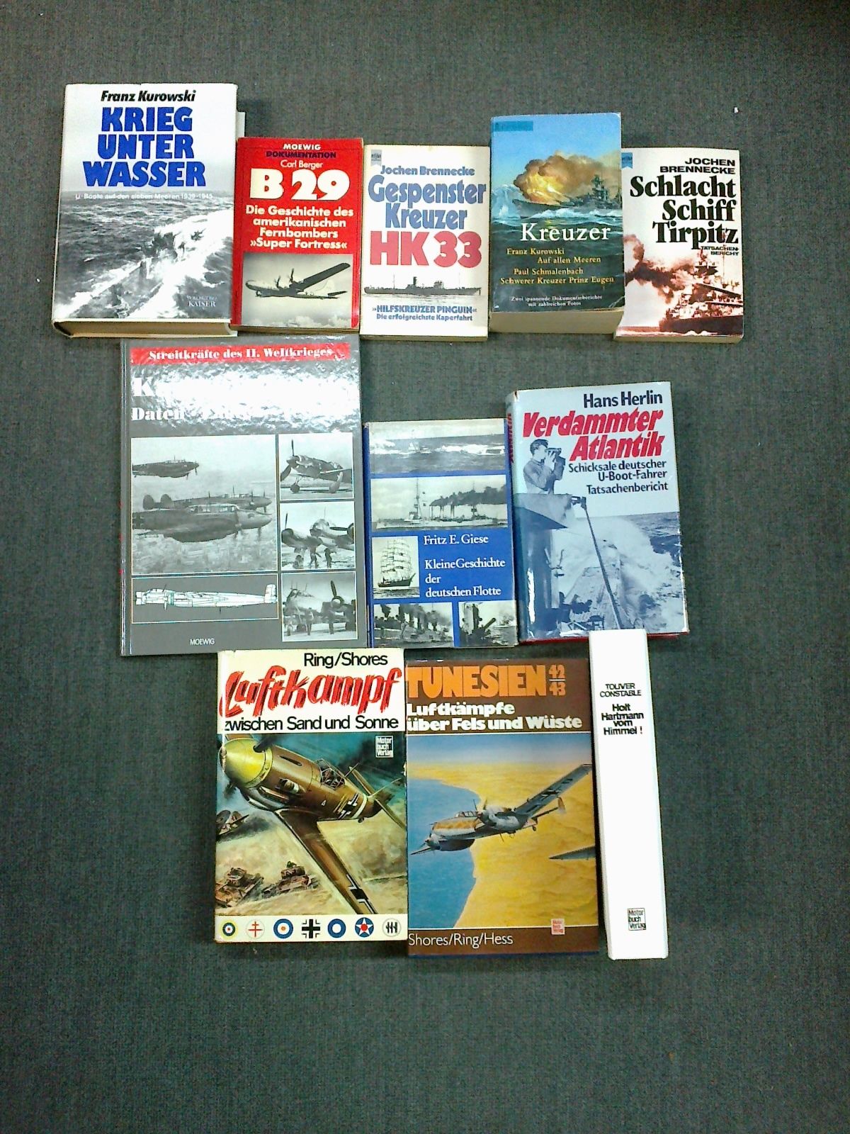 Buchpaket 2. Weltkrieg, div.  Bildbände usw...hauptsächlich See- + Luftkrieg 