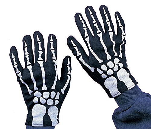 Rubie's Offizielle Kinder-Skelett-Handschuhe für Halloween, Einheitsgröße
