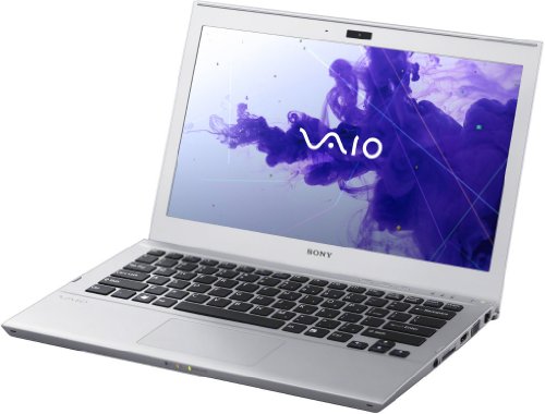 Sony VAIO SVT1312M1ES 33,8cm (13,3 Zoll Touch) Ultrabook (Intel Core i3 3217U, 1,8GHz, 4GB RAM, 500GB HDD + 32GB SSD, Intel HD 4000, Win 8) silber metallic
