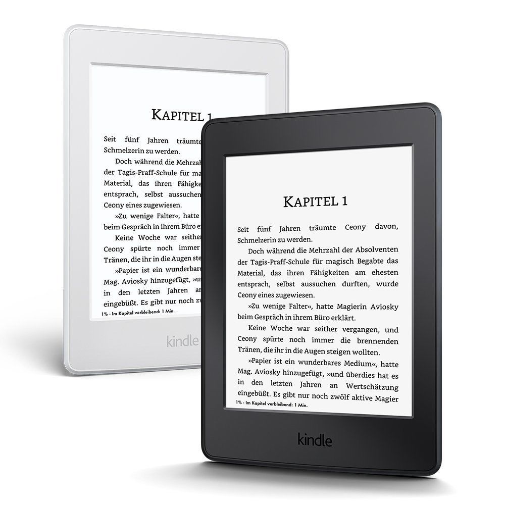 Kindle Paperwhite eBookReader 4 GB WLAN Schwarz /  Weiss Modell 2015  *NEU&OVP*