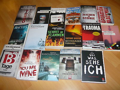 17 Bücher Krimis und Thriller (Wolfram Fleischhauer , Friederike Schmöe..)