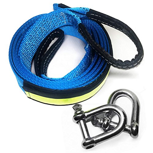 Abschleppseil, 5 cm x 5 m, 17,600 lbs (8 Tonnen) MAIKEHIGH Recovery Tow Strap Kit- Für Off-Road Recovery & Abschleppen - Premium Heavy Duty - Polyester - Weather Resistant - Verstärkte Looped Ends - 2 Safety Hooks