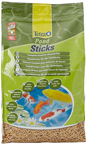 Tetra Pond Sticks (Hauptfutter für alle Gartenteichfische in Form von schwimmfähigen Sticks), 15 Liter Beutel