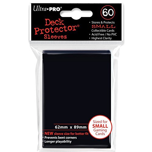 4x Ultra Pro - Deck Protector - Small Sleeves - Black - Schwarz (4x 60 Sleeves) - Japanische Größe