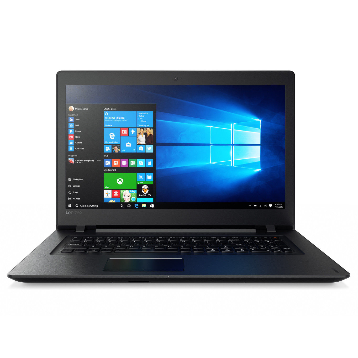 Lenovo Notebook 17 Zoll - Intel 2,30 GHz - 8 GB - 1000 GB - HD Grafik - Win 10
