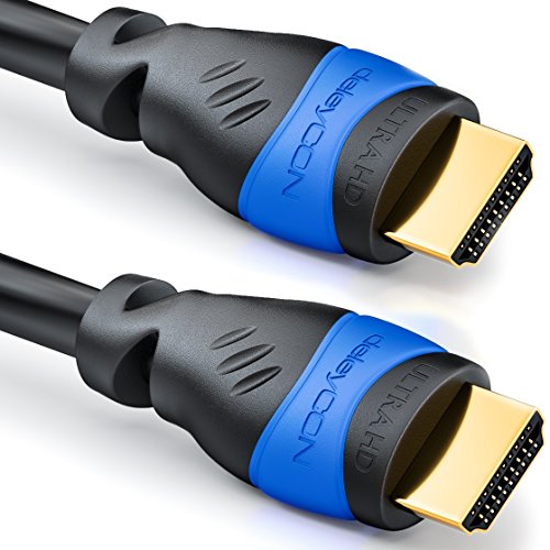 deleyCON 1,5m HDMI Kabel   HDMI 2.0 / 1.4a kompatibel   High Speed mit Ethernet (Neuster Standard)   ARC   3D   4K Ultra HD (1080p/2160p)