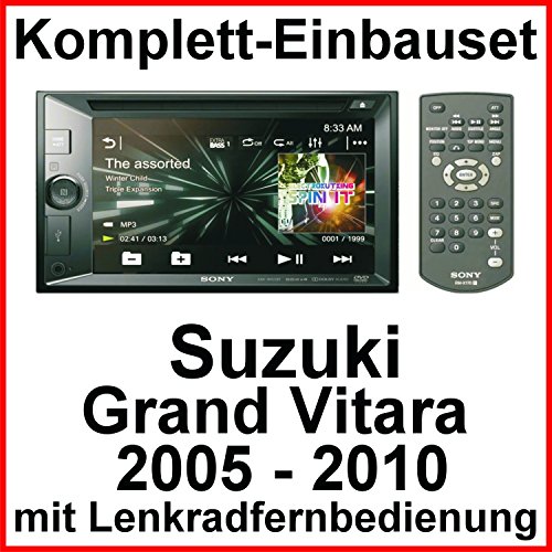 Komplett-Set Suzuki Grand Vitara JT Sony XAV-W651BT Bluetooth USB CD DVD MP3 Autoradio 2-DIN Moniceiver Touchscreen Freisprecheinrichtung