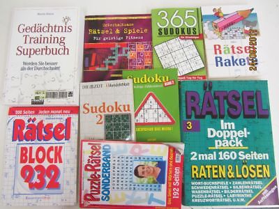 44 Bücher Hefte Rätselhefte Rätselbücher Sudoku Kreuzworträtsel 