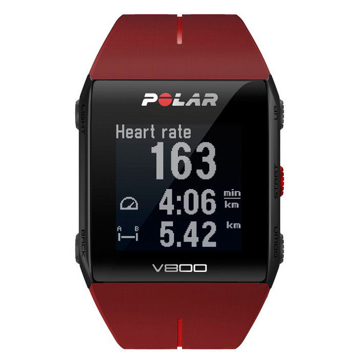 Polar V800 HR mit Brustgurt GPS Pulsuhr Sportuhr Sports Watch rot Fitness NEU