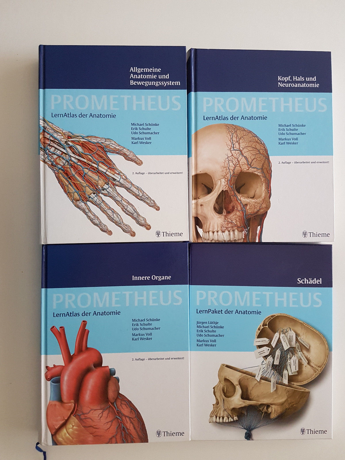 Prometheus: LernAtlas der Anatomie Band 1-3 + Lernpaket Schädel, Thieme Verlag