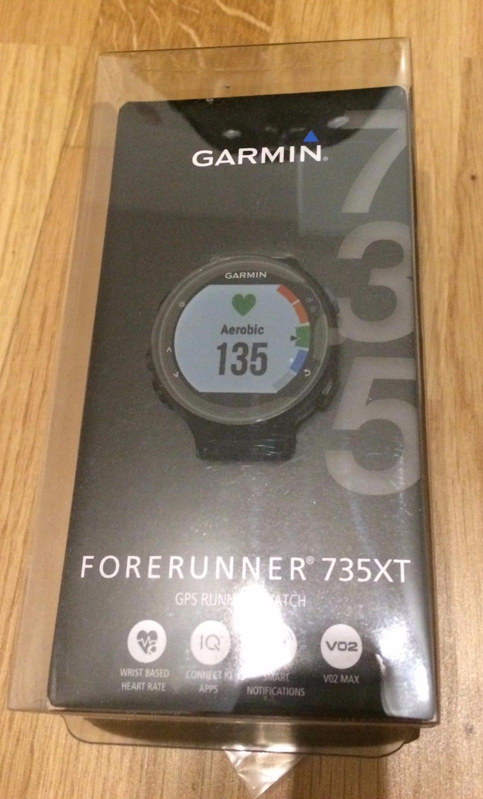  NEU Garmin Forerunner 735XT, schwarz/grau GPS mit built-in Heart Rate Monitor