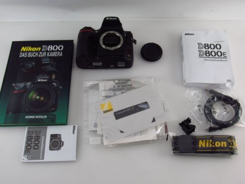 Nikon D800 E 36.3 MP SLR Digitalkamera Body Gehäuse schwarz inkl. Zubehörpaket